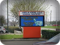 Dentist Low Profile Electronic Monument Sign