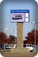 Q Chevrolet Car Dealership Sign